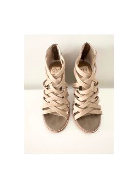 Dolce Vita Nude Beige Strappy Cage Sandals